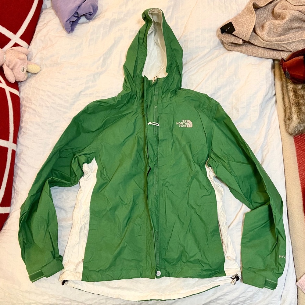 North Face rain jacket | green women’s M
